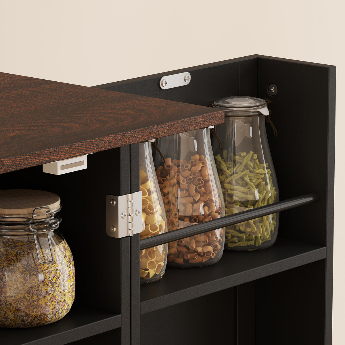 Kitchen Pantry Cabinet with Door Shelves and 8 Shelves – 24"W x 65"H