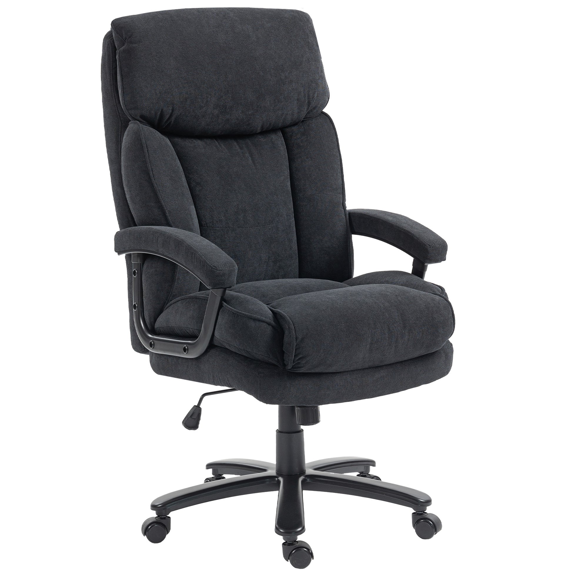 HOMCOM Big & Tall Heavy-Duty Executive Office Chair, 200kg Capacity, Black
