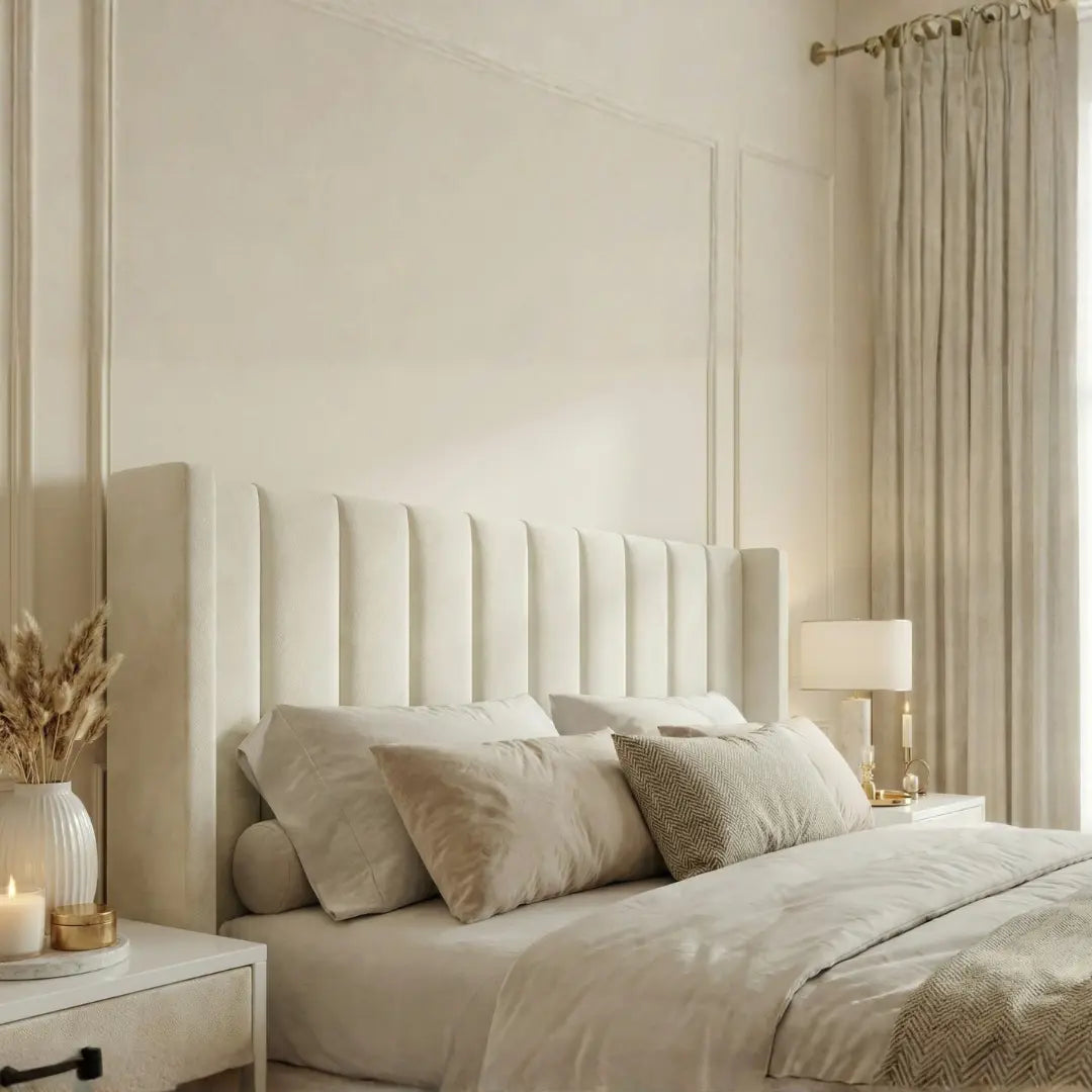 Oliver Hydraulic Lift-Up Storage Bed – Ivory