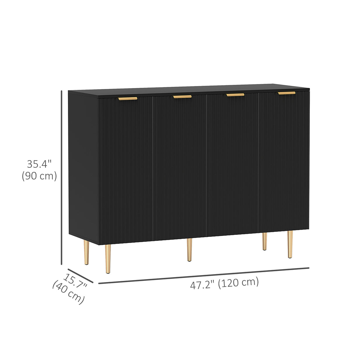 Sideboard Buffet Cabinet with Adjustable Shelves – 47"W x 35"H