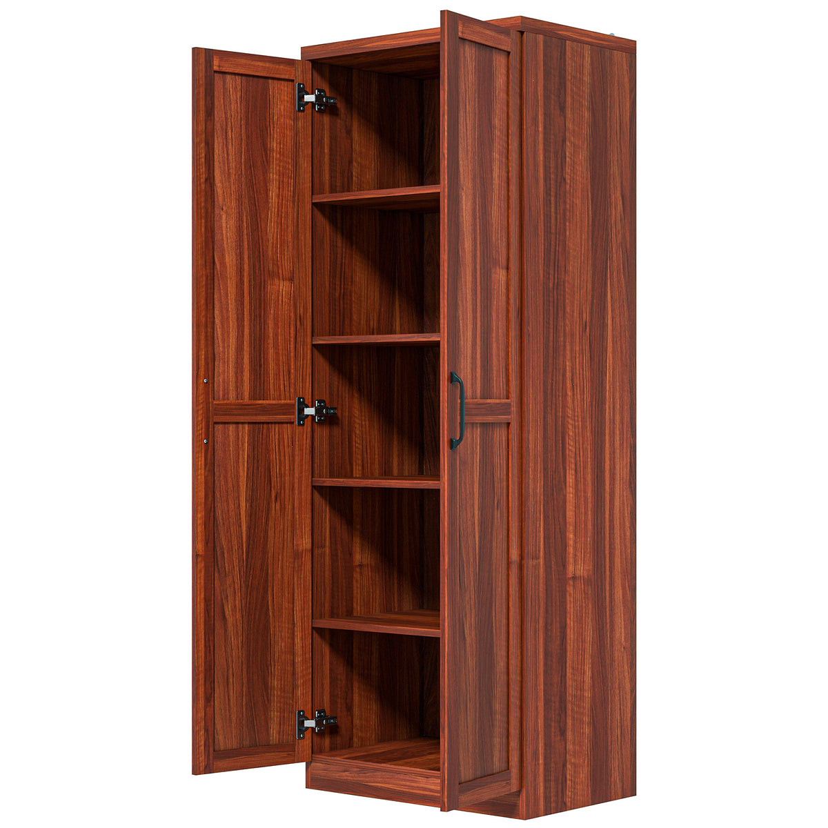 5-tier Pantry Cabinet with Doors and Adjustable Shelves – 24"W x 63"H