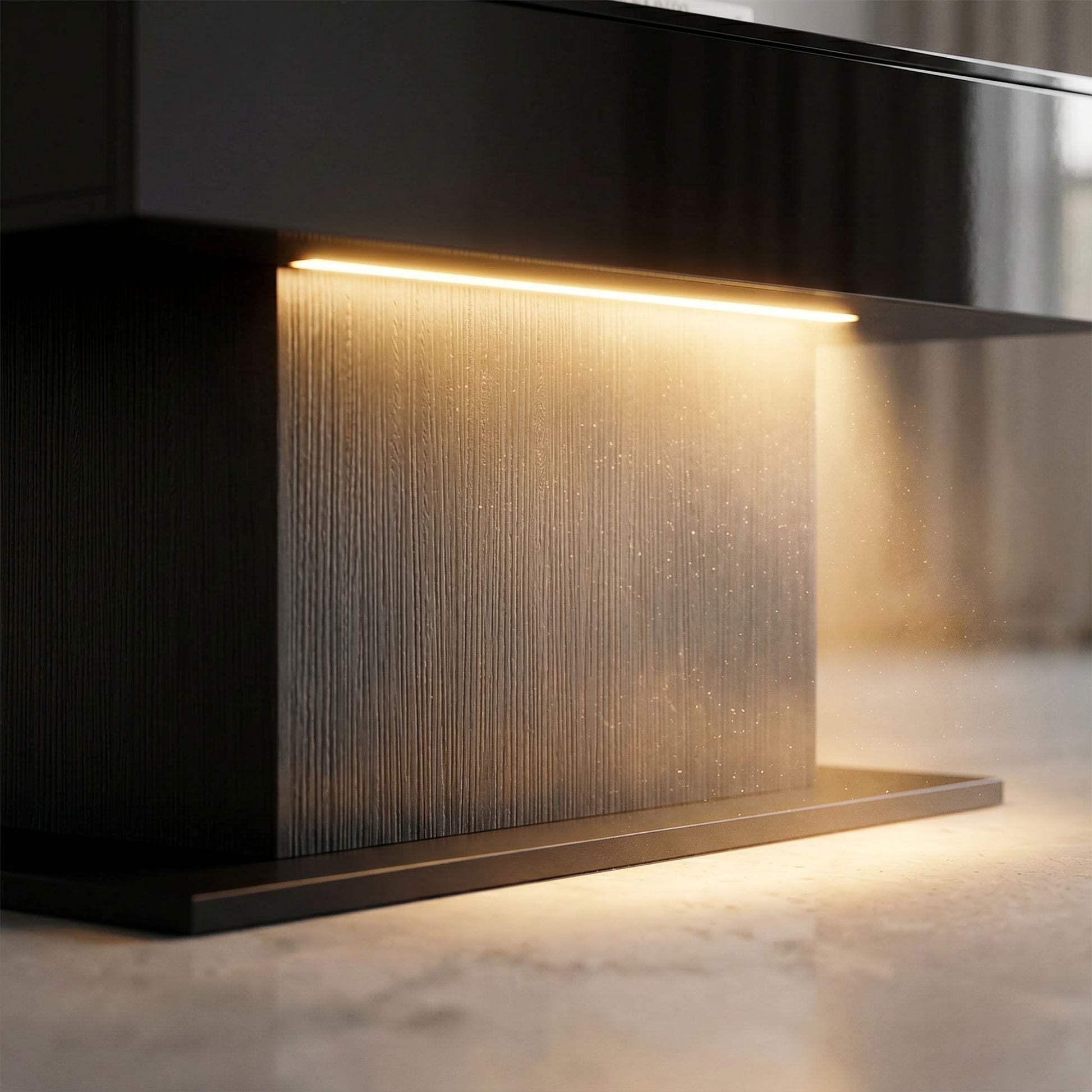 HOMCOM LED Coffee Table High Gloss Black