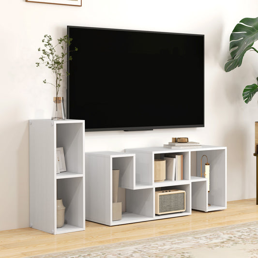 TV Stand for TVs up to 75" – 3-Piece Modular TV Console with Open Storage Shelves – 71" Wide