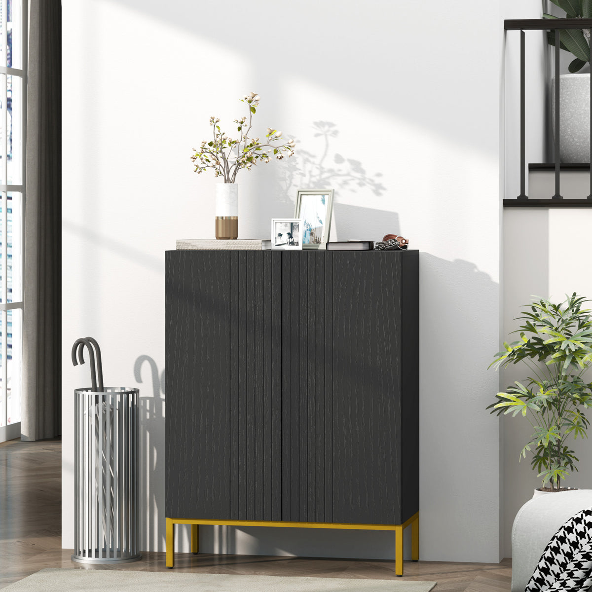 Shoe Cabinet with Soft-Close Doors and Adjustable Shelves – 28"W x 37"H