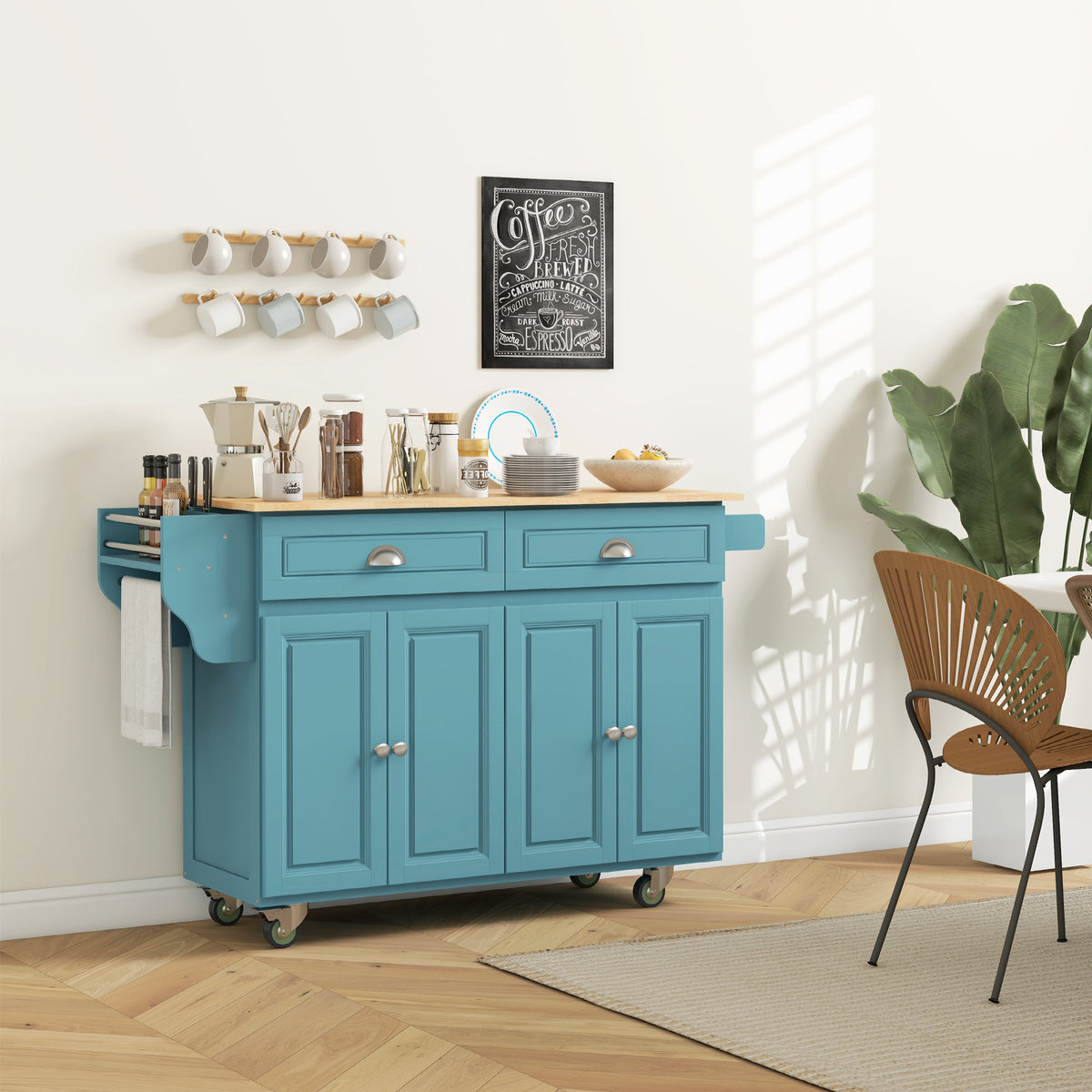 Kitchen Island with Storage – 58"W x 37"H