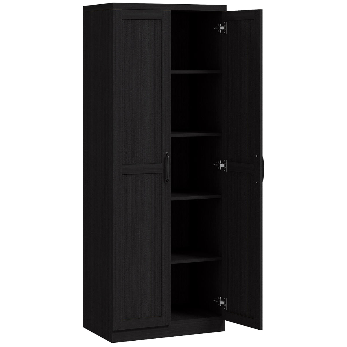 5-tier Pantry Cabinet with Doors and Adjustable Shelves – 24"W x 63"H