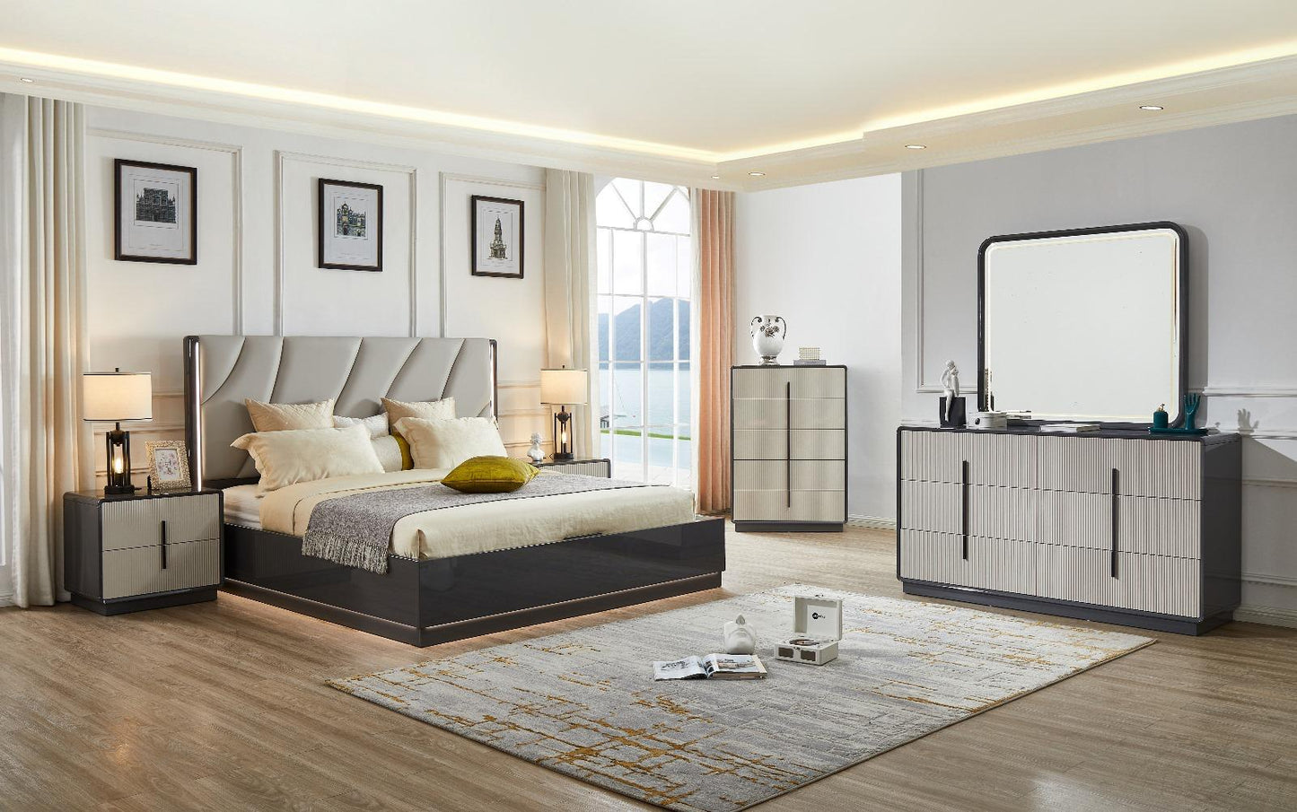 Wendy Modern Lift-Top Bedroom Set