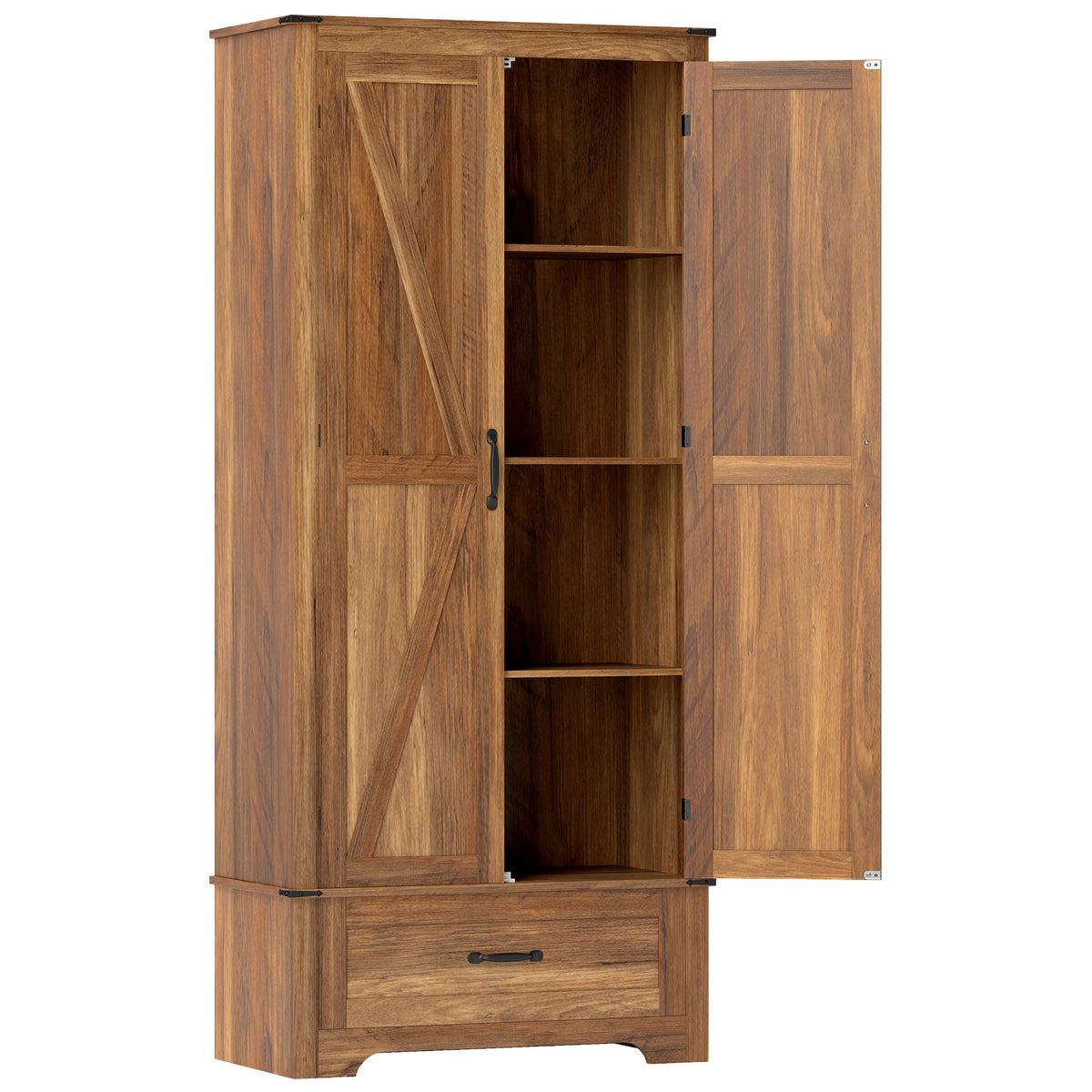 Farmhouse Pantry Cabinet with Adjustable Shelves – 31"W x 72"H