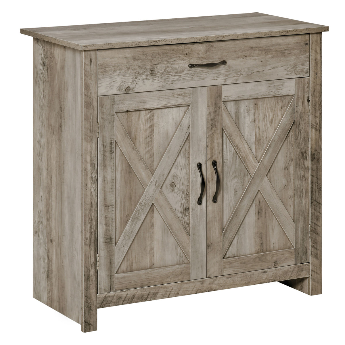 Farmhouse Sideboard Buffet Cabinet with Barn Doors – 32"W x 32"H