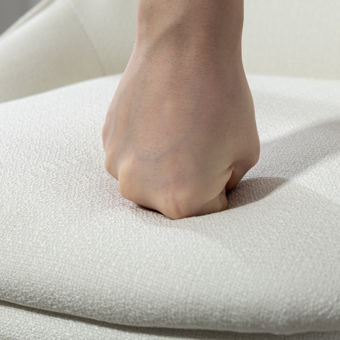 HOMCOM 26" Cream Upholstered Swivel Counter Bar Stools with Backrests