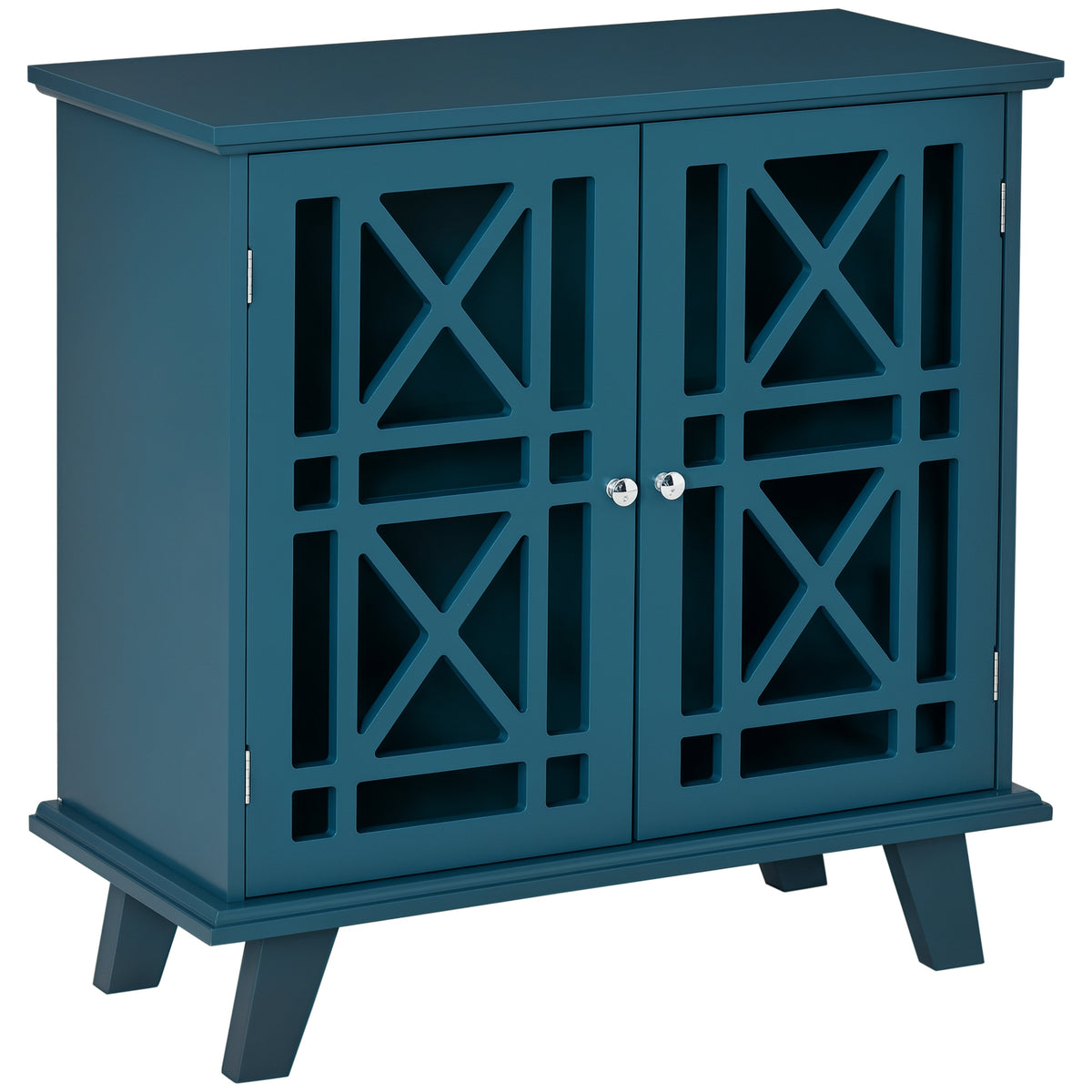 Storage Cabinet with Fretwork Doors and Shelf – 31"W x 31"H