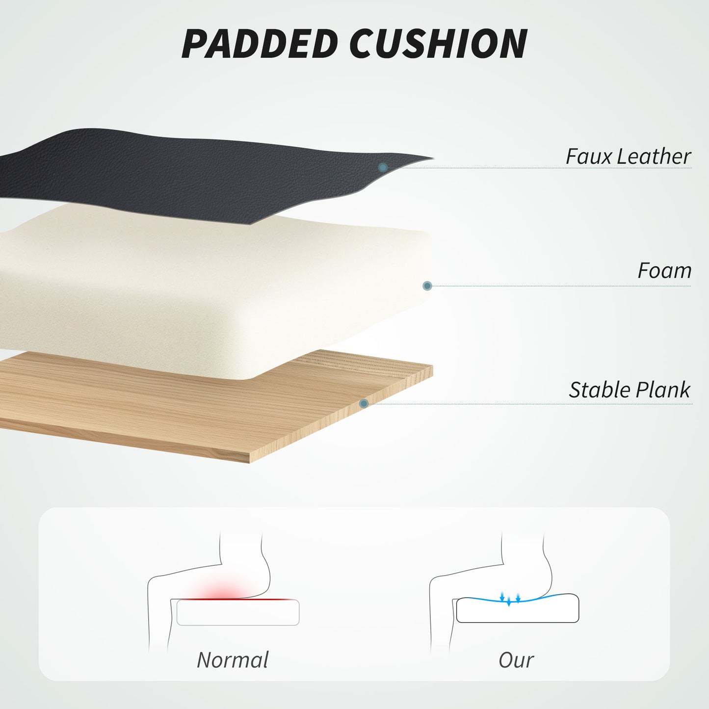 HOMCOM Executive Pet-Friendly Faux Leather Office Chair with Ergonomic Recline & Footrest