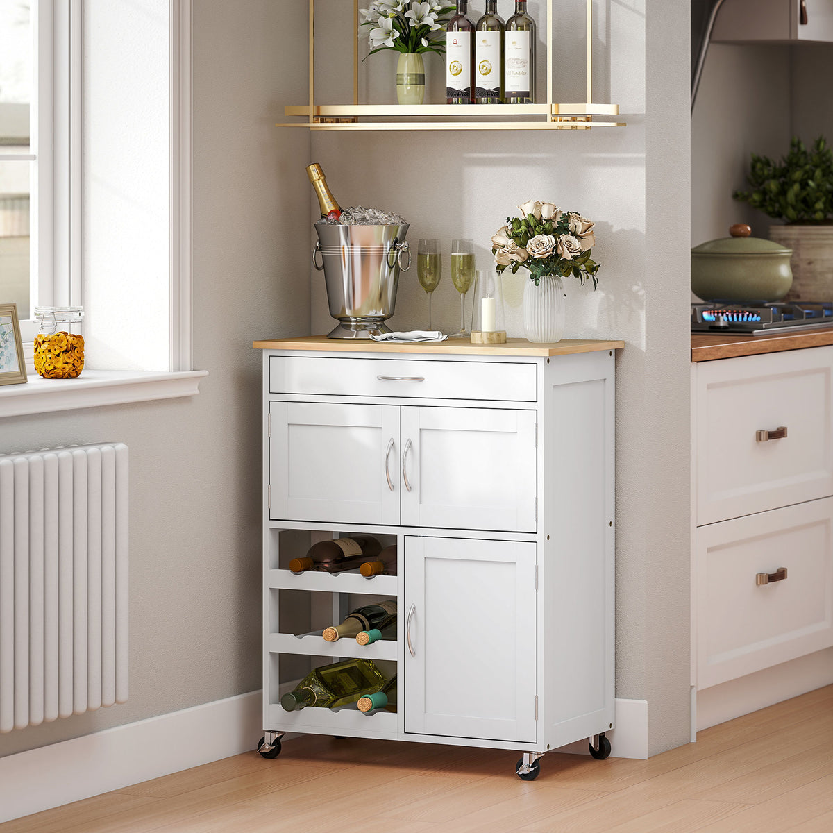 Kitchen Island with Storage Drawer – 27"W x 34"H