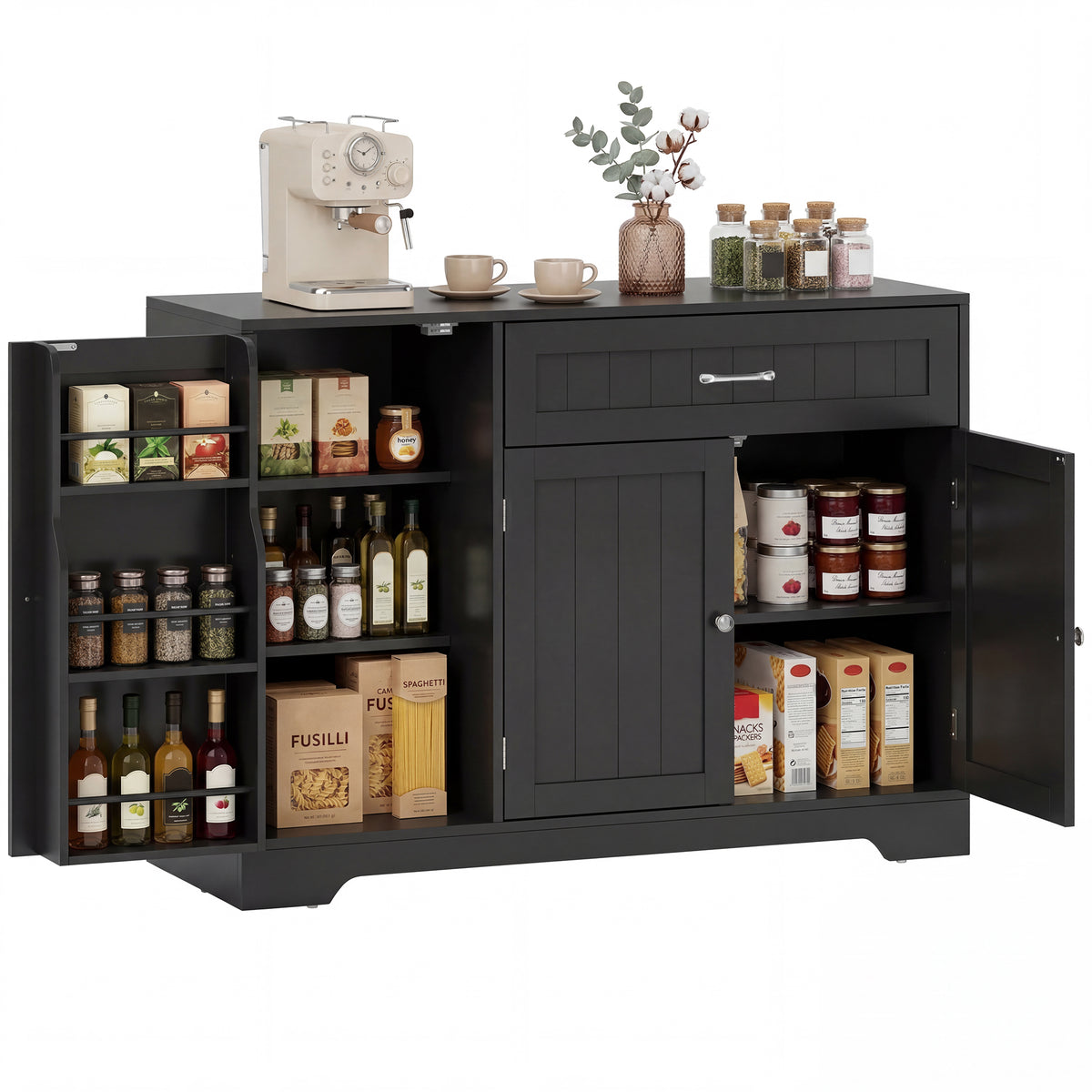 Modern Kitchen Storage Cabinet with Drawer – 43"W x 31"H