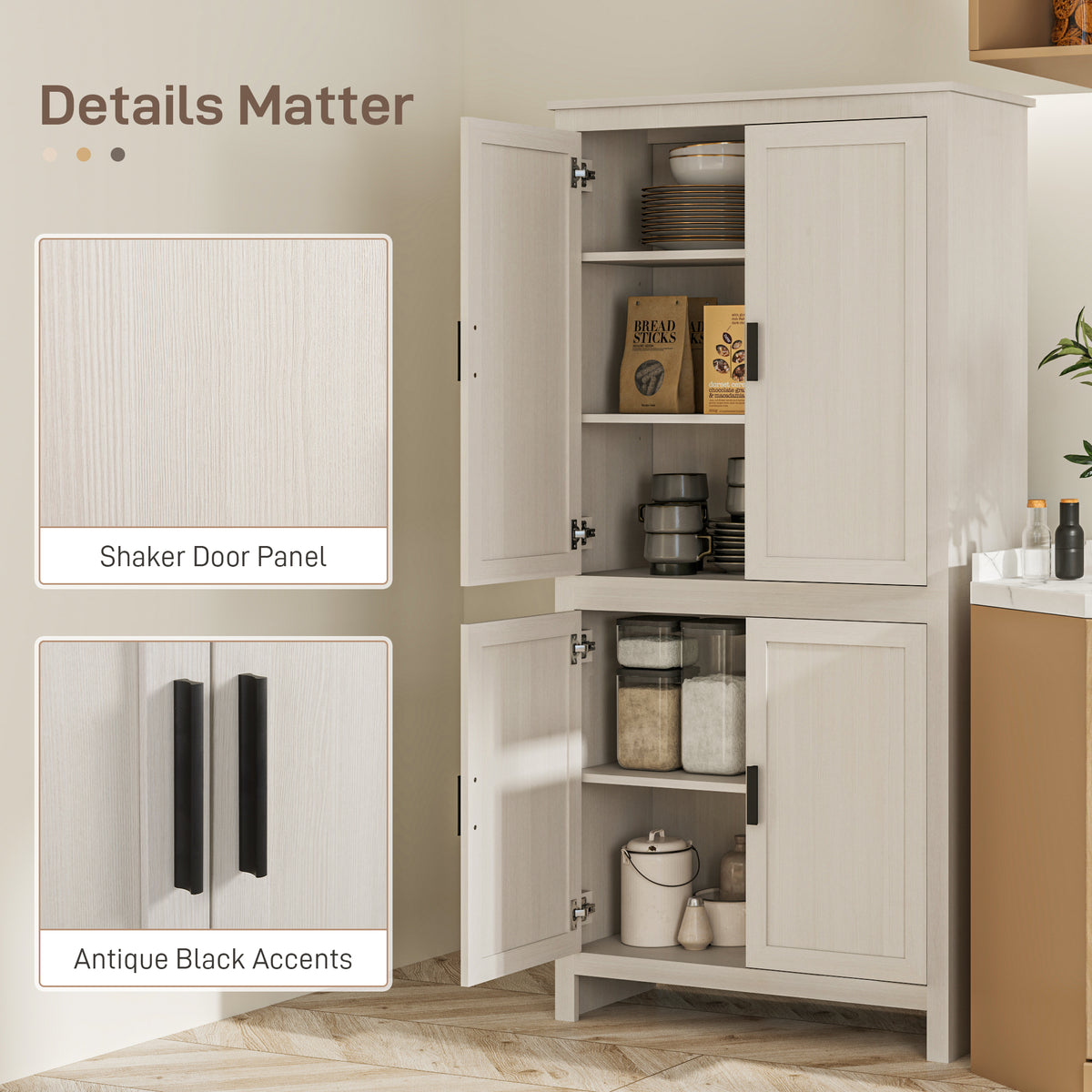 Kitchen Pantry Cabinet with 4 Doors – 31"W x 64"H