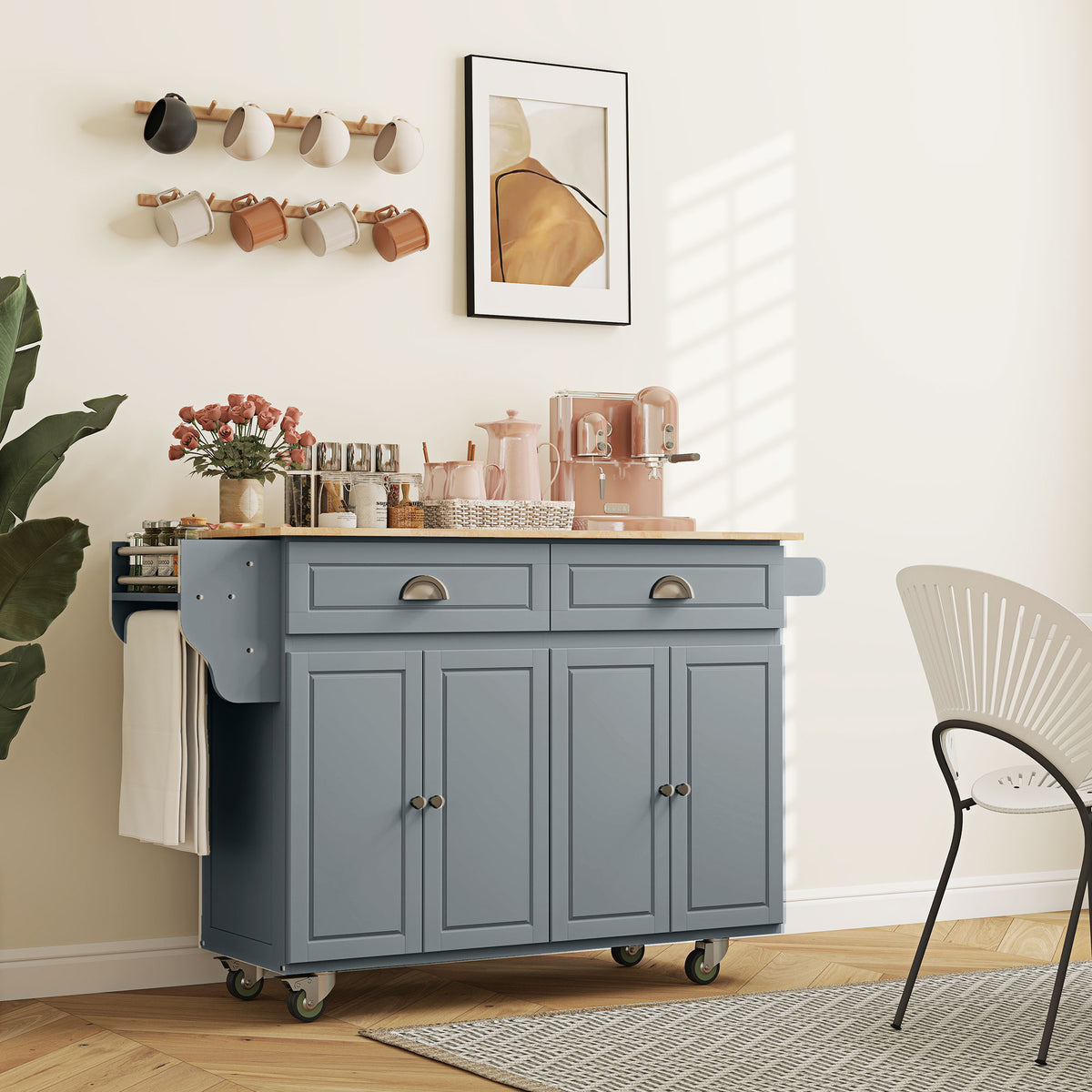 Kitchen Island with Storage – 58"W x 37"H