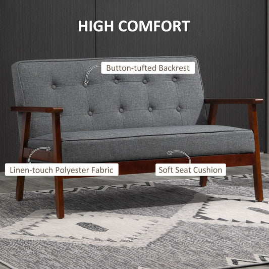 44.5" Button-Tufted Loveseat