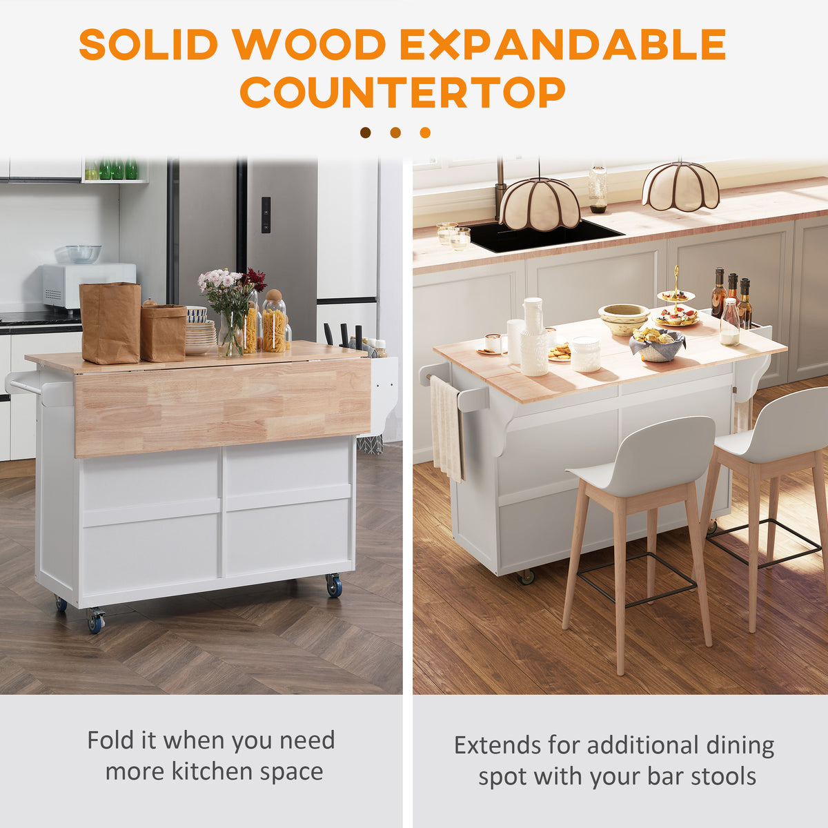 Kitchen Island with Storage – 58"W x 37"H