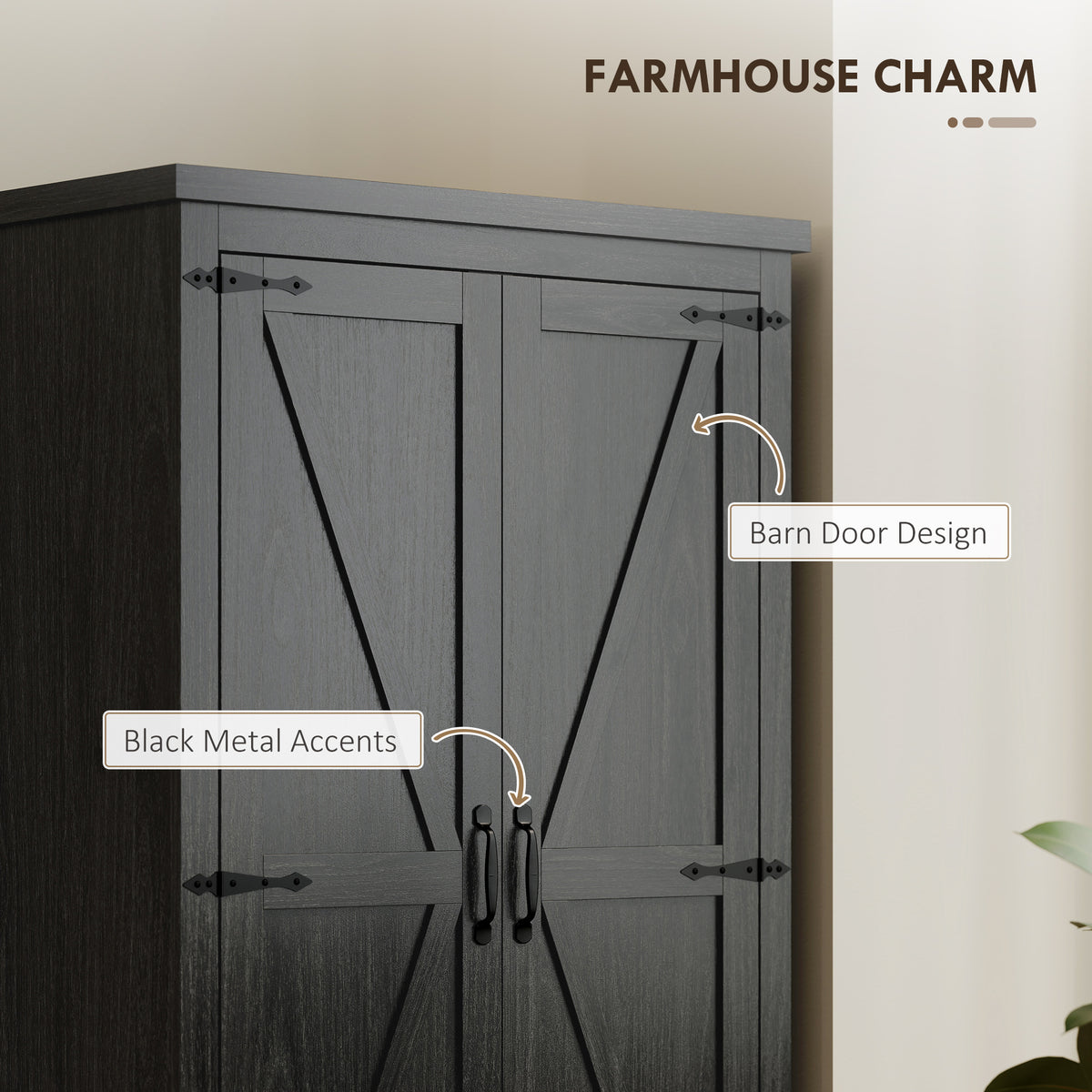 Freestanding Kitchen Pantry Cabinet with Drawers – 29"W x 64"H