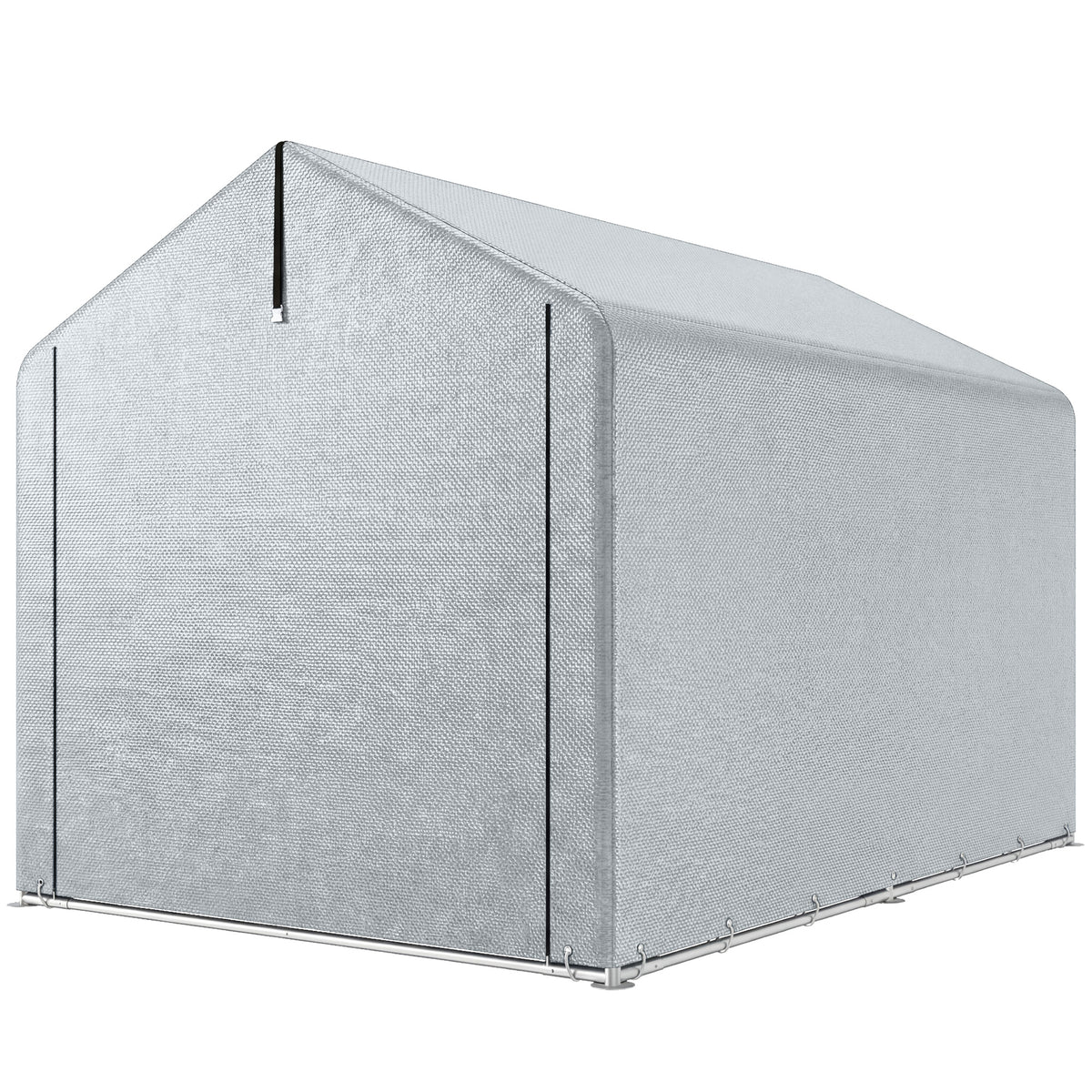 7' x 5' Portable Shed, Outdoor Storage Shed with Roll-up Zipper Door and Galvanized Metal Frame for Garden Tools