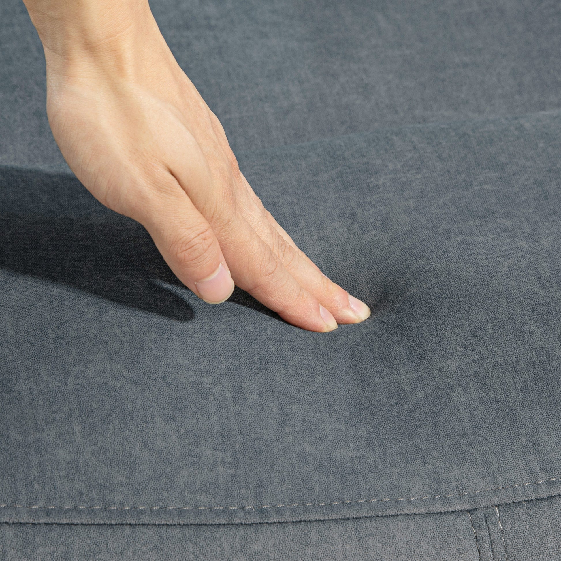 HOMCOM Dark Grey Manual Recliner Chair, Vibration Massage, Side Pockets