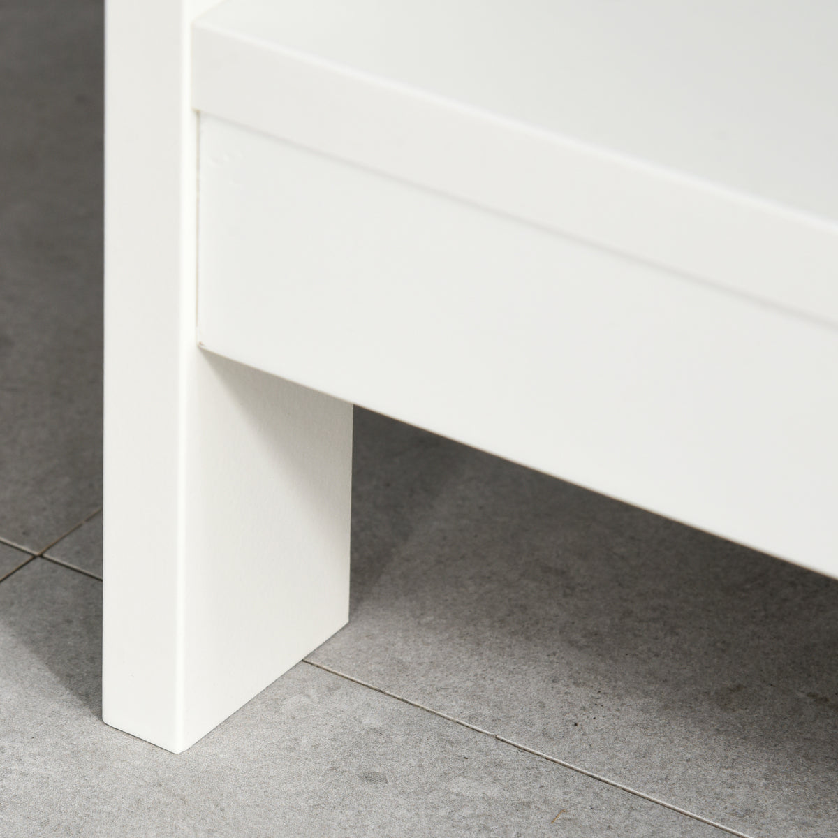 39" Console Table with Drawers, White