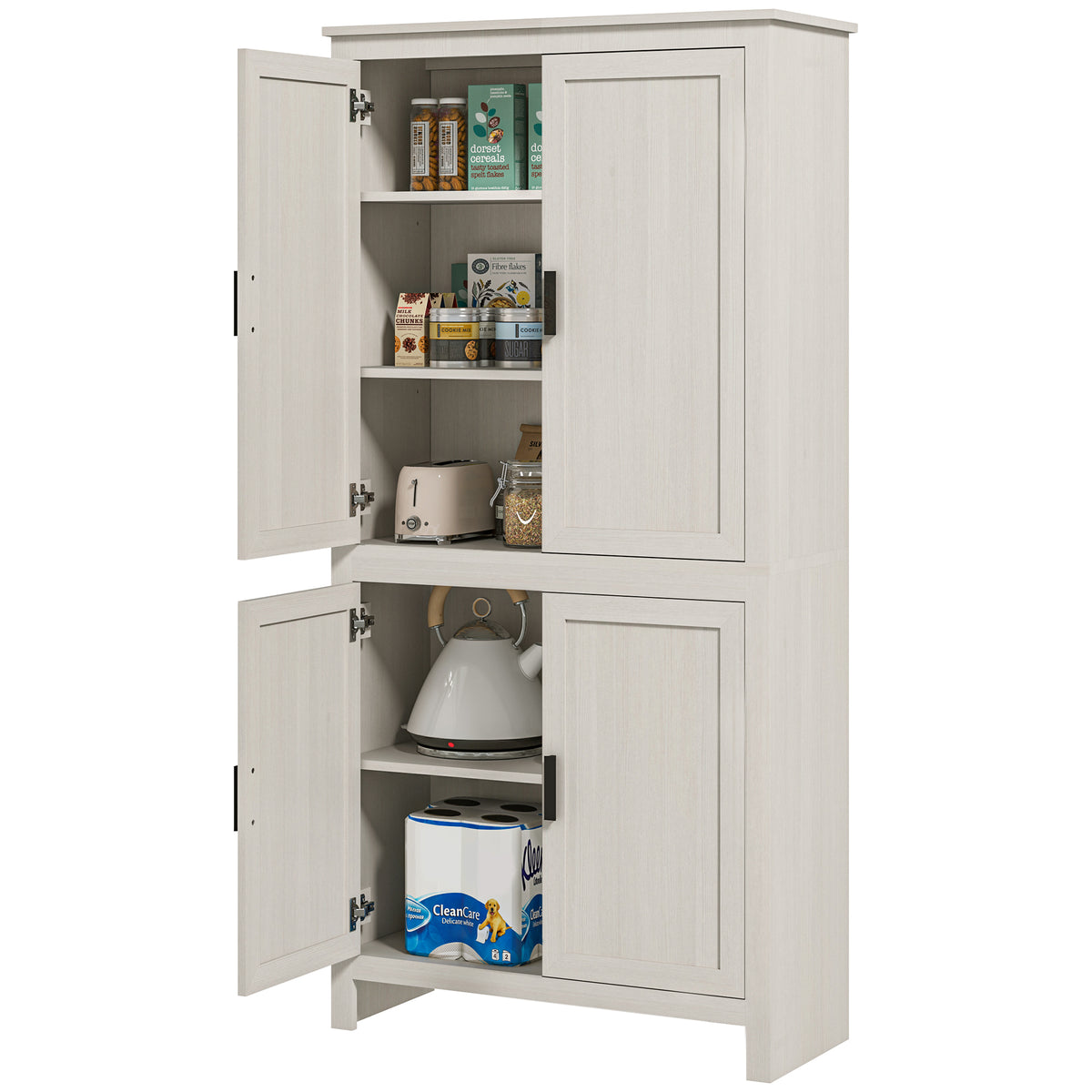 Kitchen Pantry Cabinet with 4 Doors – 31"W x 64"H