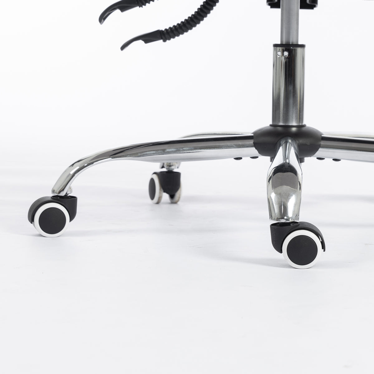 Criss Cross Chair with Wheels, Waterfall Armrests, Beige