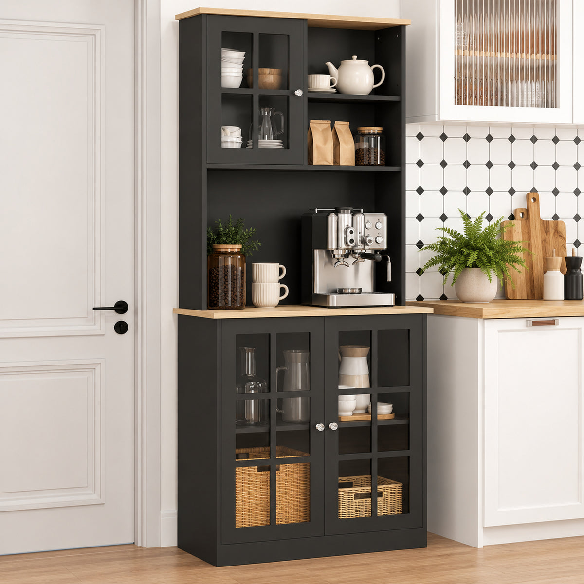 Kitchen Buffet with Hutch – 32"W x 72"H