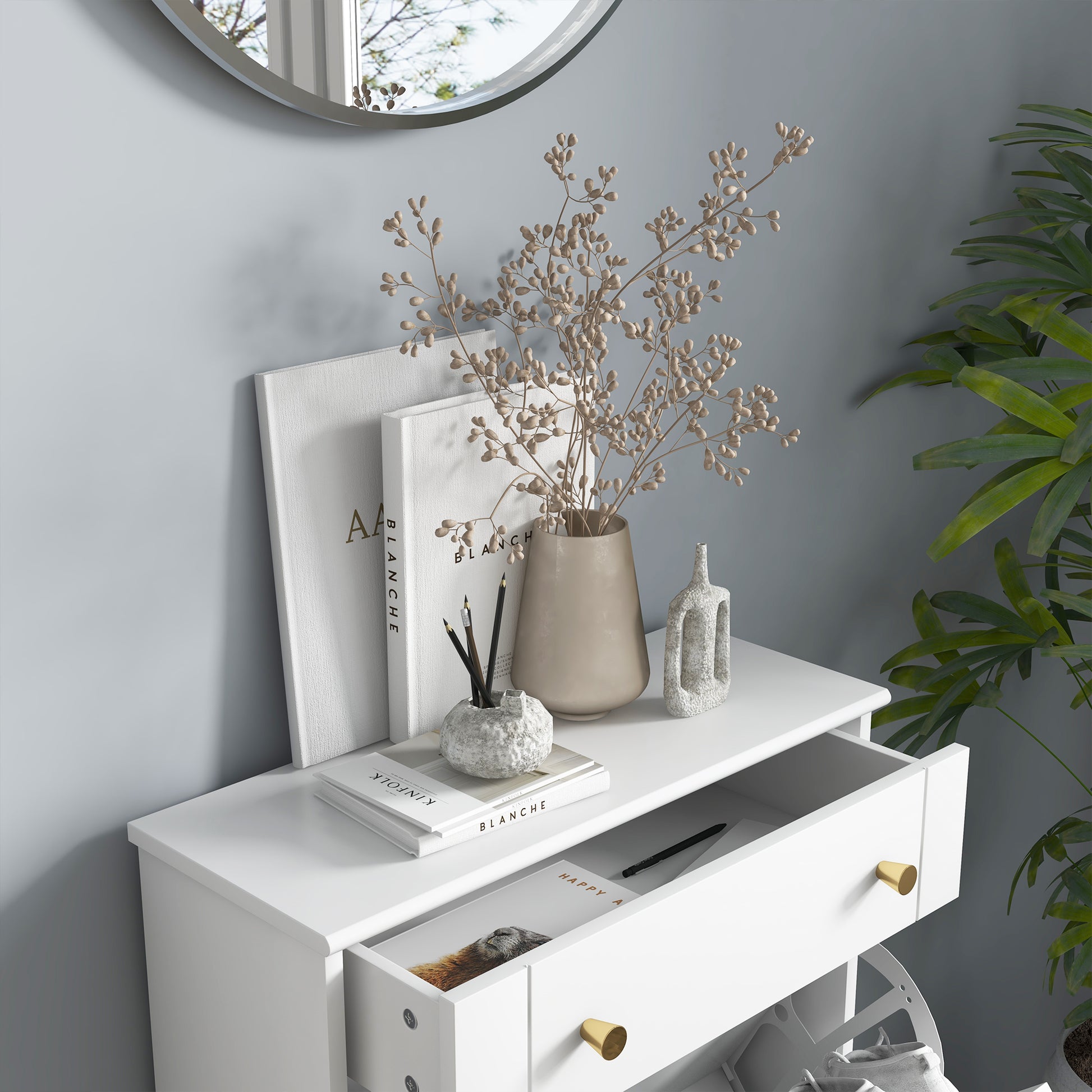 HOMCOM Slim White Shoe Cabinet: Dual Flip Drawers, Adjustable Shelves