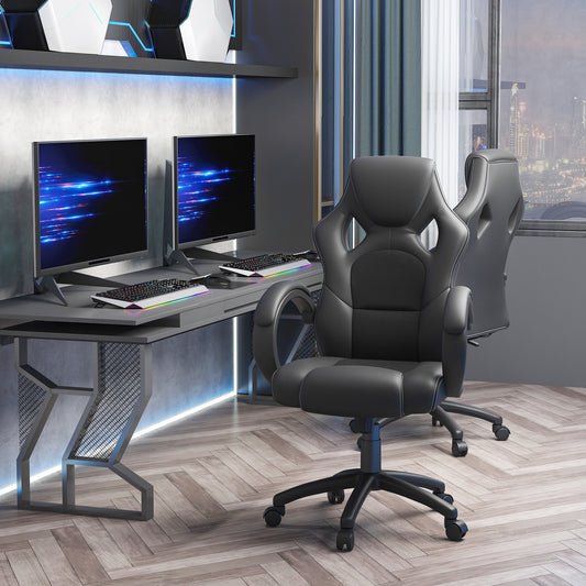 HOMCOM Ergonomic Racing Style High-Back Executive Swivel Office Gaming Chair Black