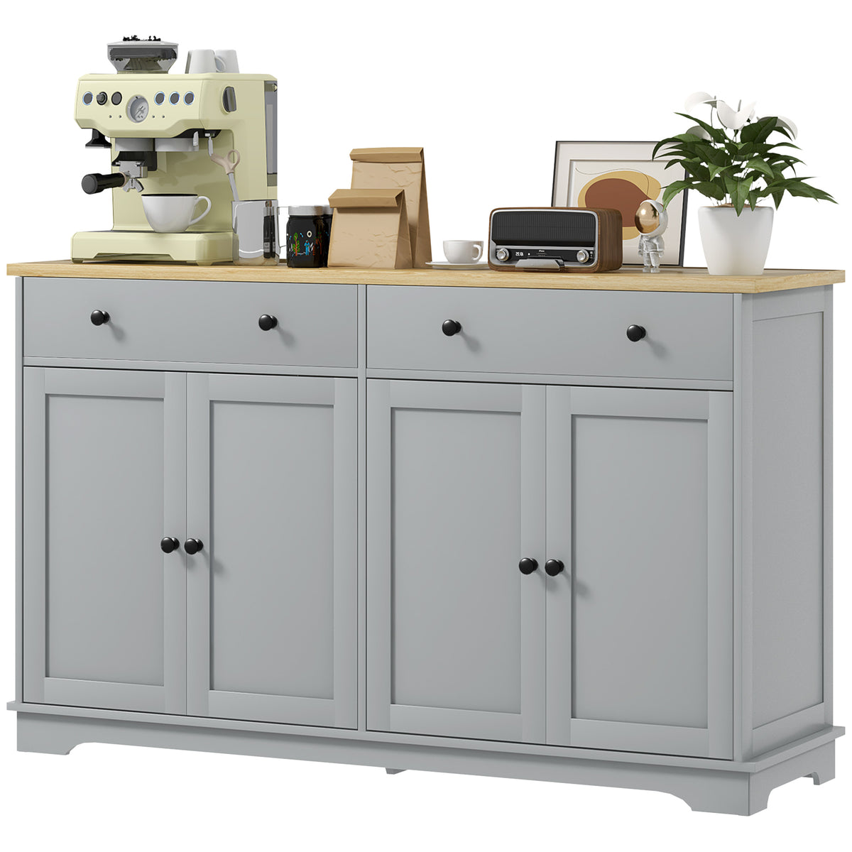 Buffet Cabinet with Storage Drawers – 55"W x 34"H