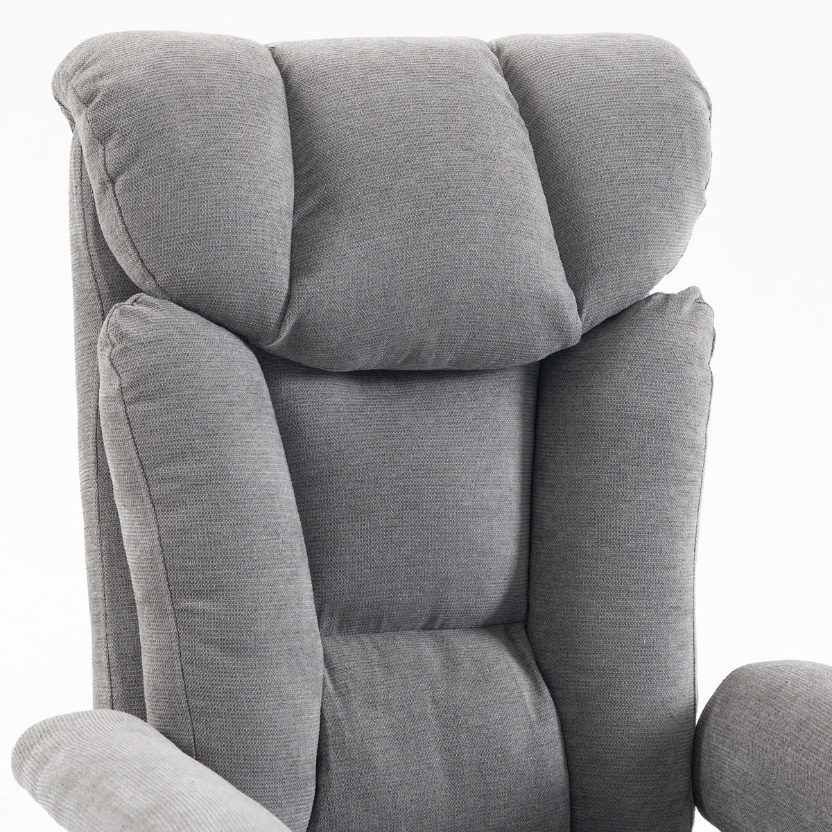 550lbs Big and Tall Office Chair, Heavy Duty Executive Desk Chair with Adjustable Padded Armrests, Grey