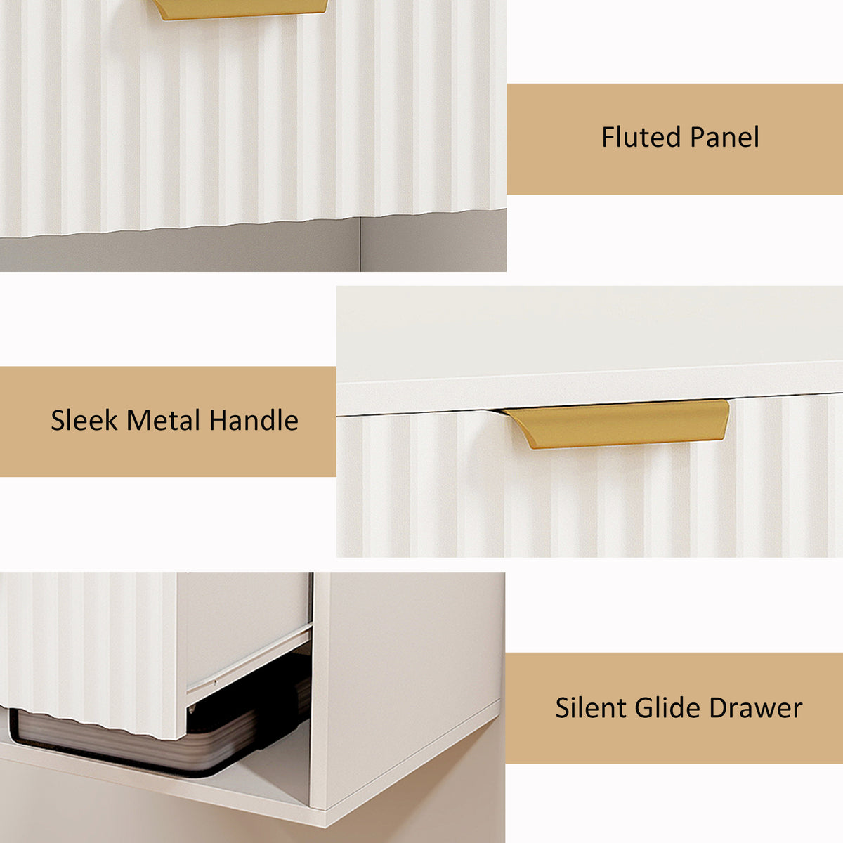 Floating Nightstands with Drawer and Open Shelf, Set of 2 – 16"W x 11"H