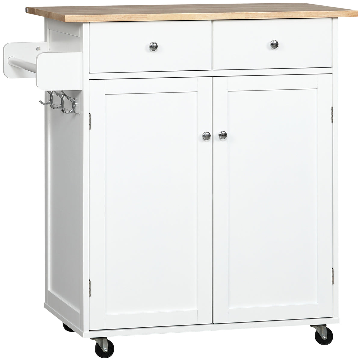 Rolling Kitchen Island with Storage – 34"W x 35"H