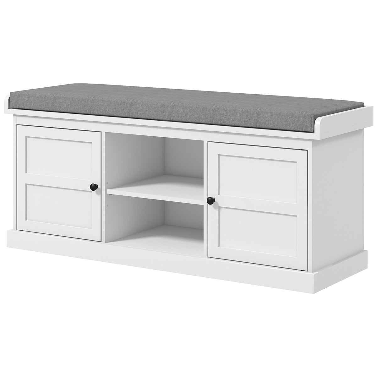 Shoe Storage Bench with Cushioned Seat – 41"W x 19"H