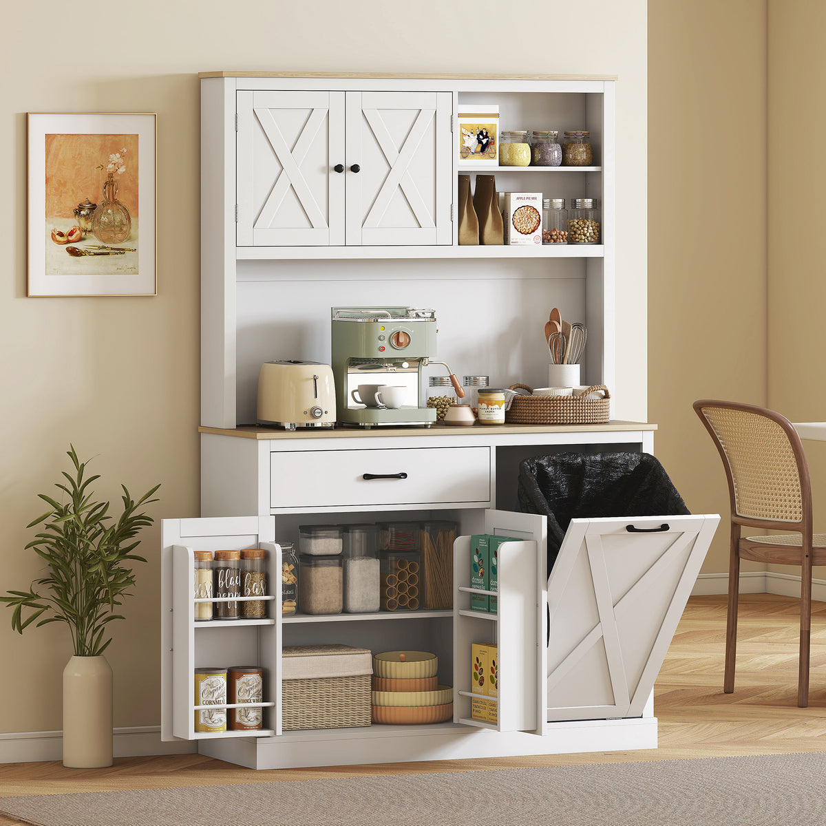Pantry Cabinet with Charging Station – 44"W x 69"H