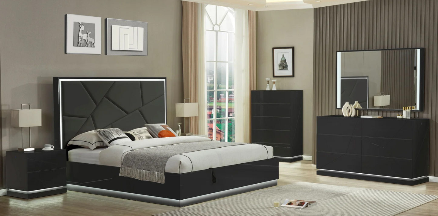 Titus 9721 Tailor Modern Black Bedroom Set