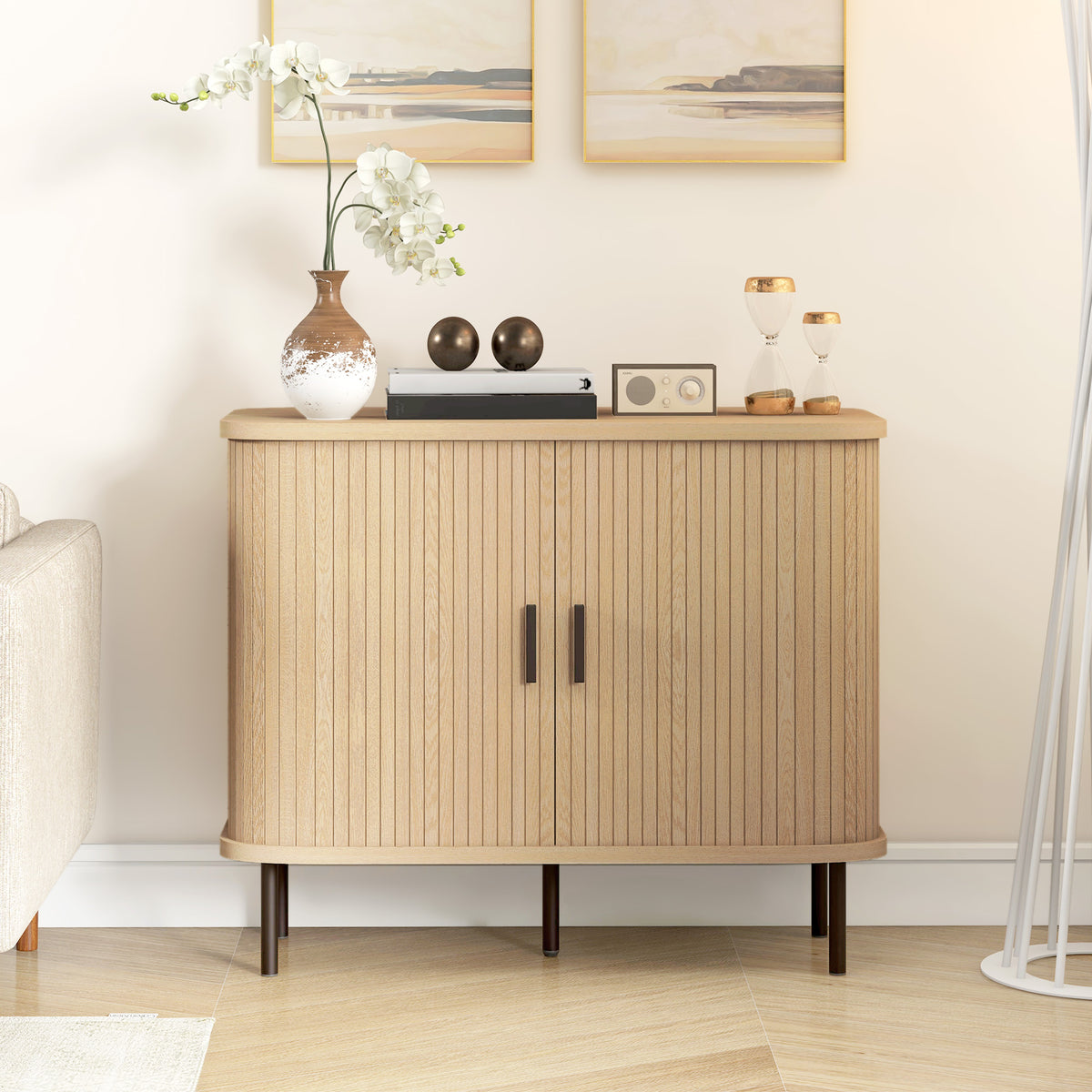Sideboard Buffet Cabinet with Storage – 35"W x 30"H
