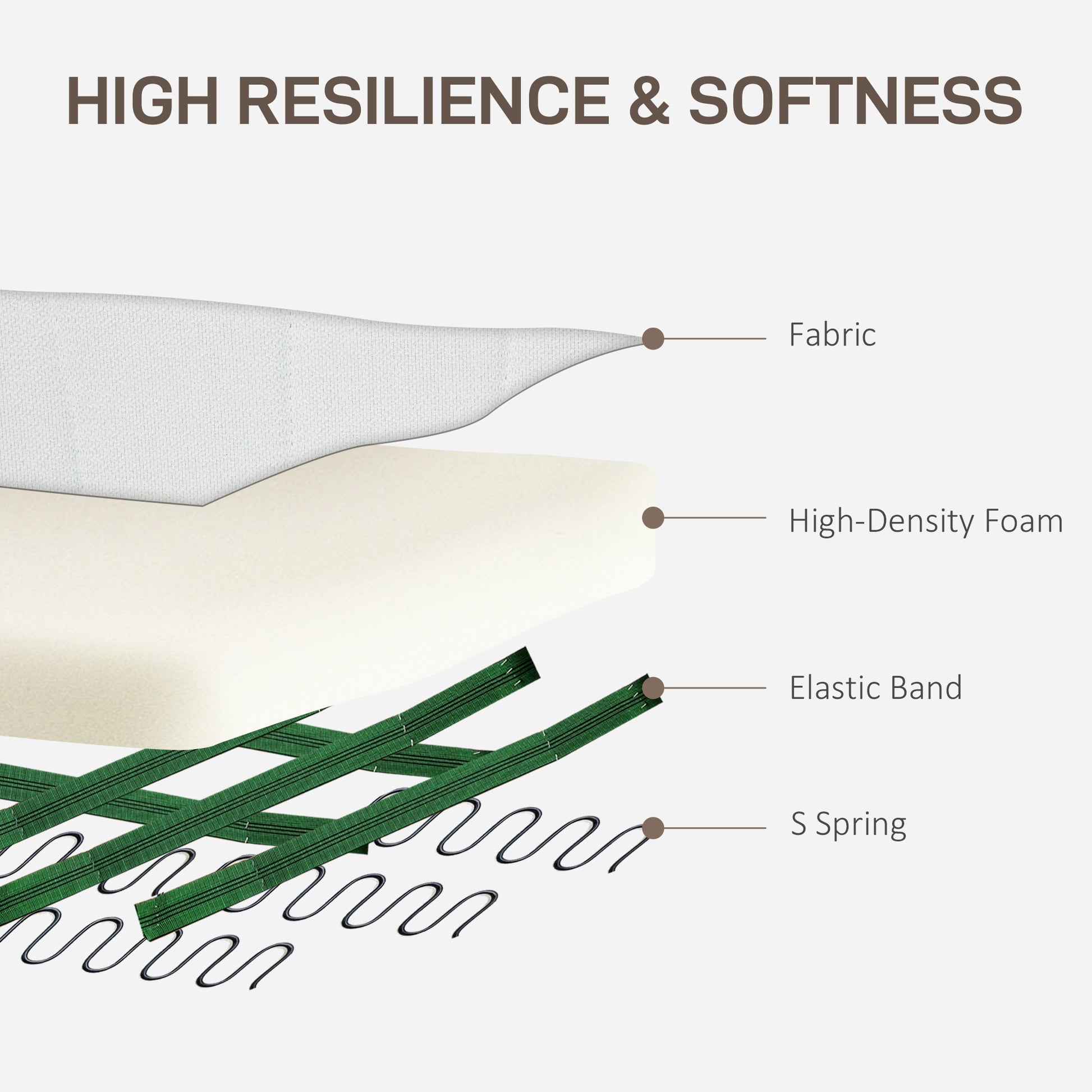 HOMCOM Modern Fabric Accent Armchair, Cream White with Sturdy Wood Legs