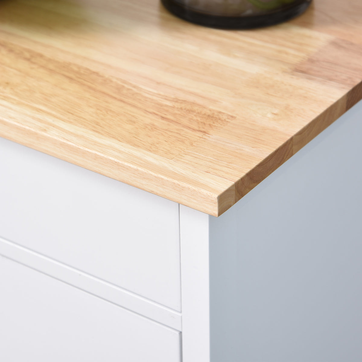 Modern Rolling Kitchen Island Cart with Drawer – 26"W x 34"H
