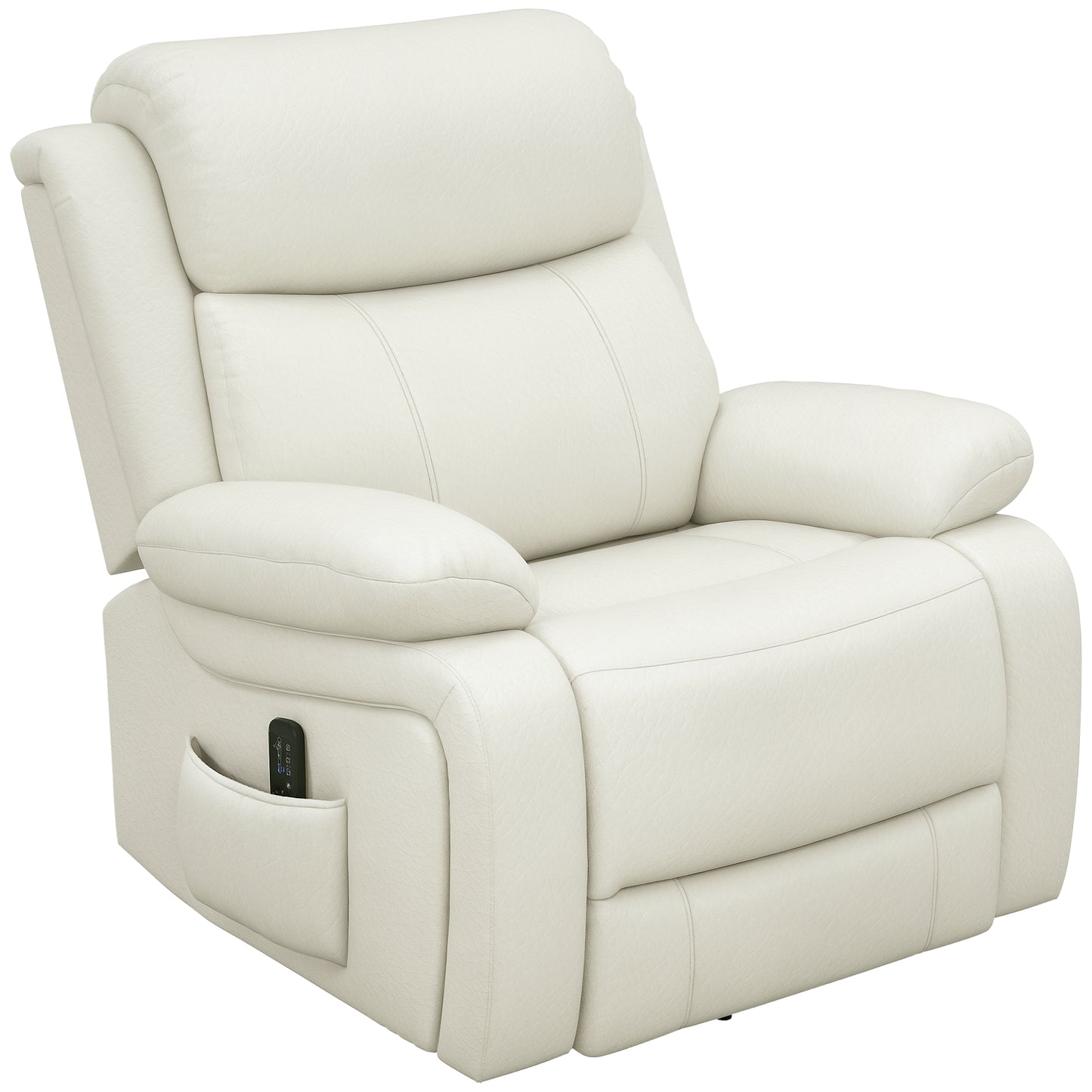 HOMCOM Luxurious PU Leather Swivel Rocker Recliner with Vibration Massage & Remote