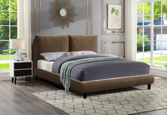 Titus T2246 Modern Upholstered Chenille Platform Bed Frame