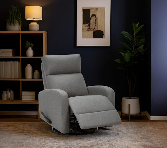 Titus T1041 Modern Chenille Linen Swivel Recliner Chair