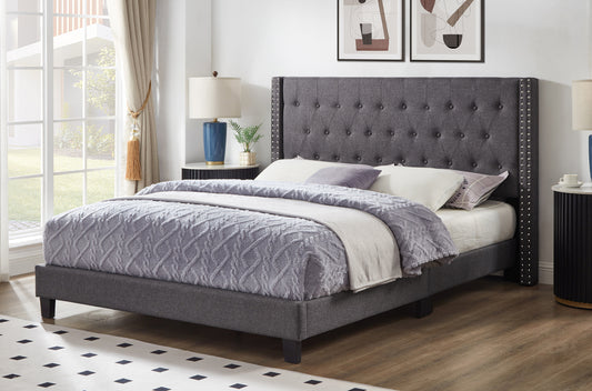 Titus T2109 Modern Tufted Upholstered Platform Bed Frame