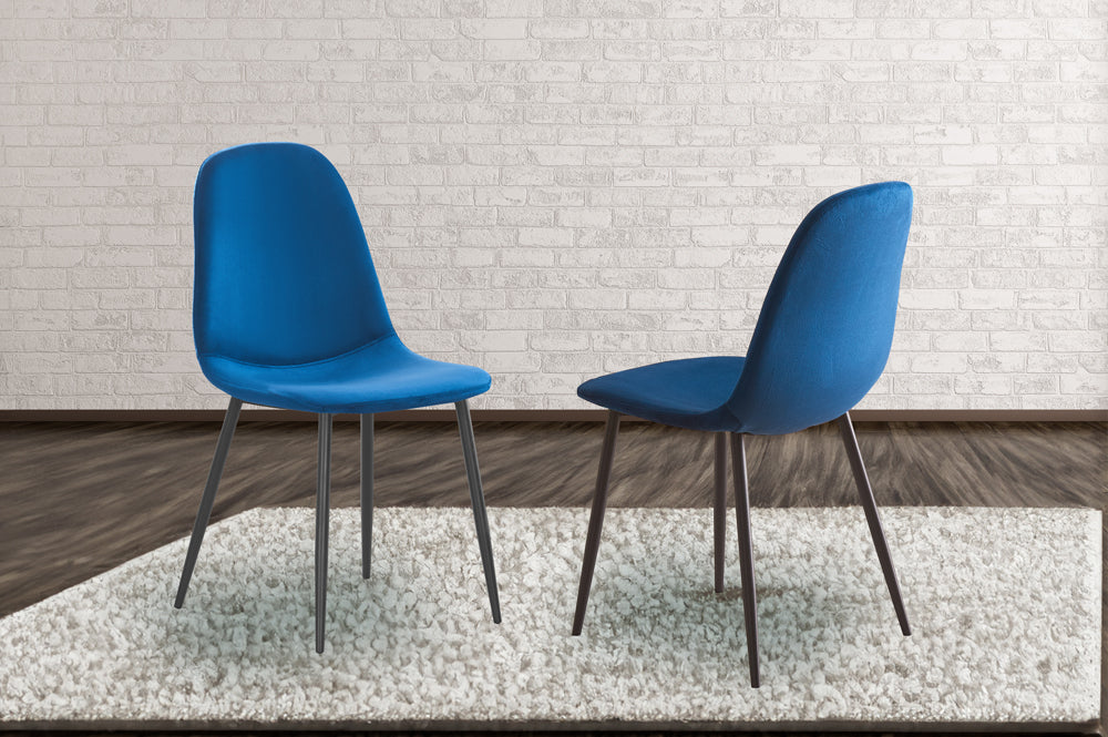 Titus T215 Modern Velvet Dining Chair Set