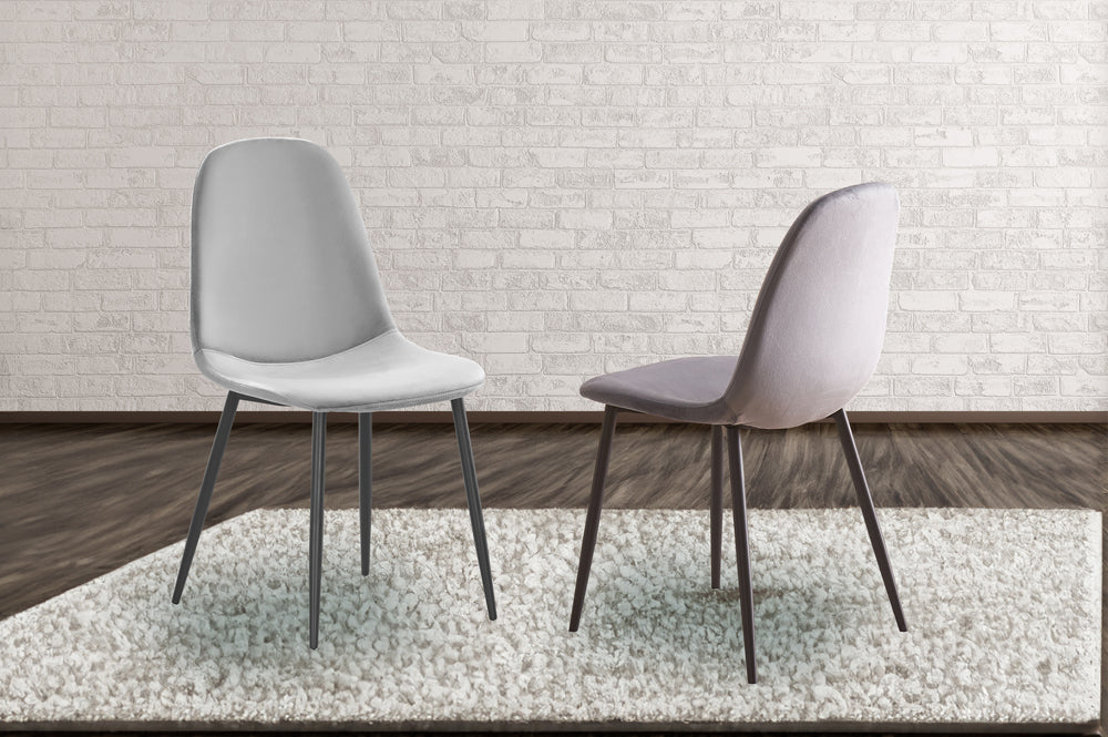 Titus T215 Modern Velvet Dining Chair Set