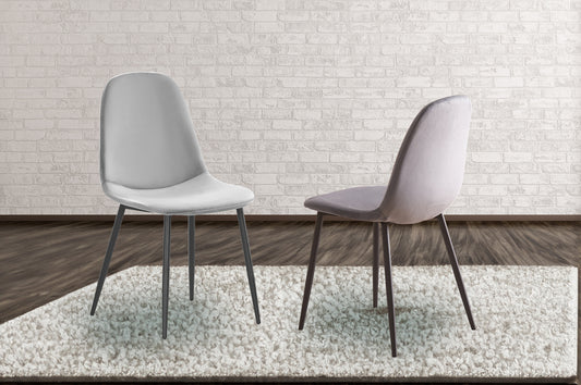Titus T215 Modern Velvet Dining Chair Set