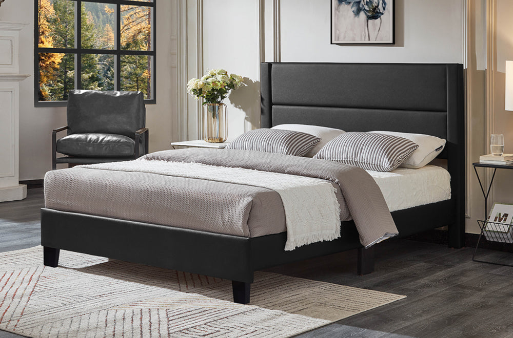 Titus T2175 Modern Channel Tufted Platform Bed Frame