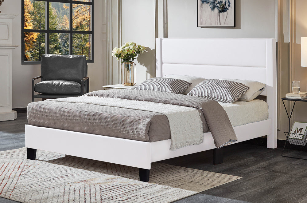 Titus T2175 Modern Channel Tufted Platform Bed Frame